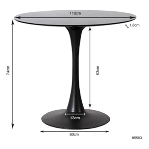 Table Schickeria noire Kare Design