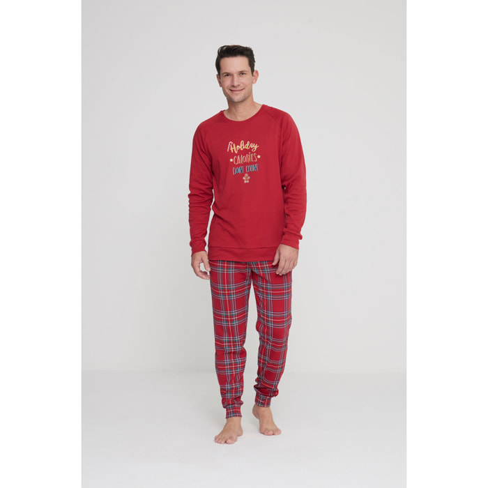 Pigiama uomo winter holiday in caldo cotone girocollo Noidinotte