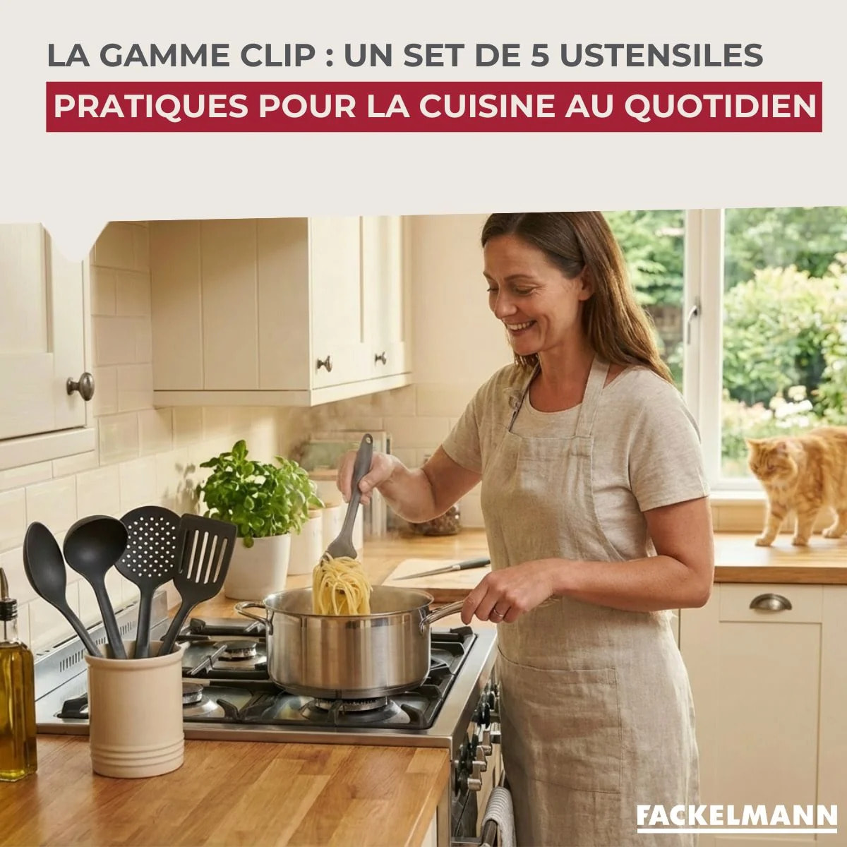 Cuillère à spaghettis 34 cm Fackelmann CLIP