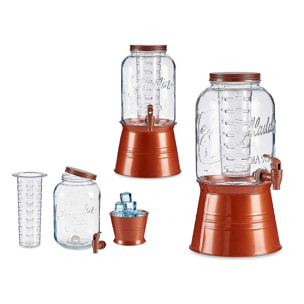 Caraffa con supporto e refrigeratore 3800 ml.