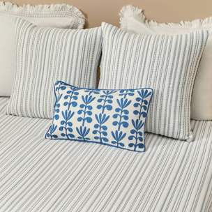 Edredón liso reversible Licheri color azul marino