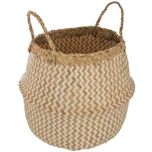 Cesta plegable natural y blanca scalpers home