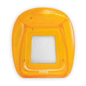 Intex Sillón hinchable transparente con red, PVC, surtido, 104x102 cm