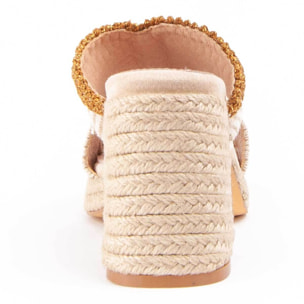 Sandalia De Tacón - Beige - Altura: 10 Cm