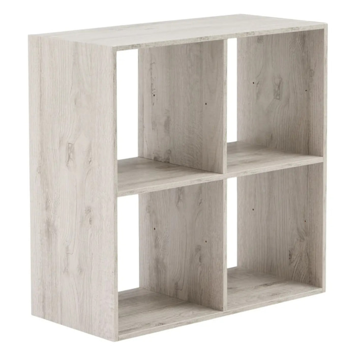 Étagère 4 cases "Mix N' Modul" effet chêne gris