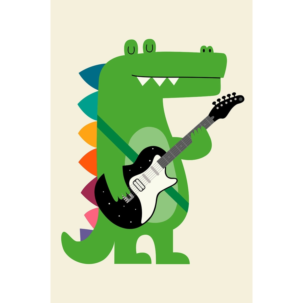 Tableau enfant rock croco Toile imprimée