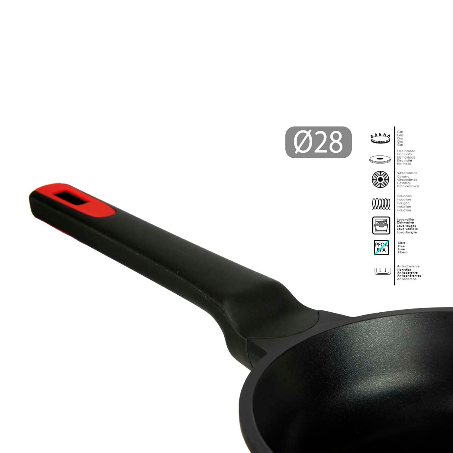 SARTEN 28CM AL FUNDIDO FULL INDUCTION MOLTEN