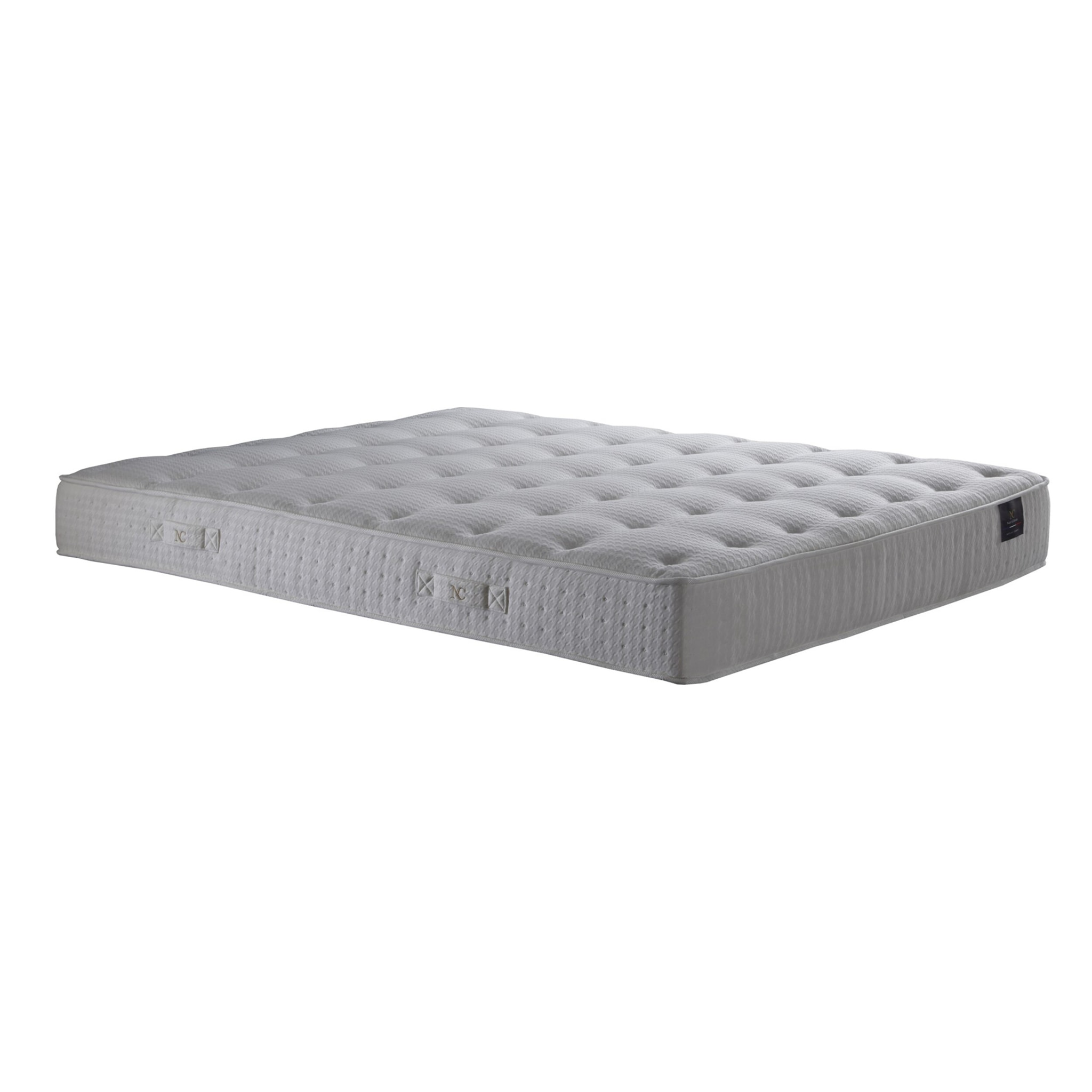 Ensemble matelas ressorts ensachés SÉLÉNÉ 2, accueil latex, H26 cm, sommier gris