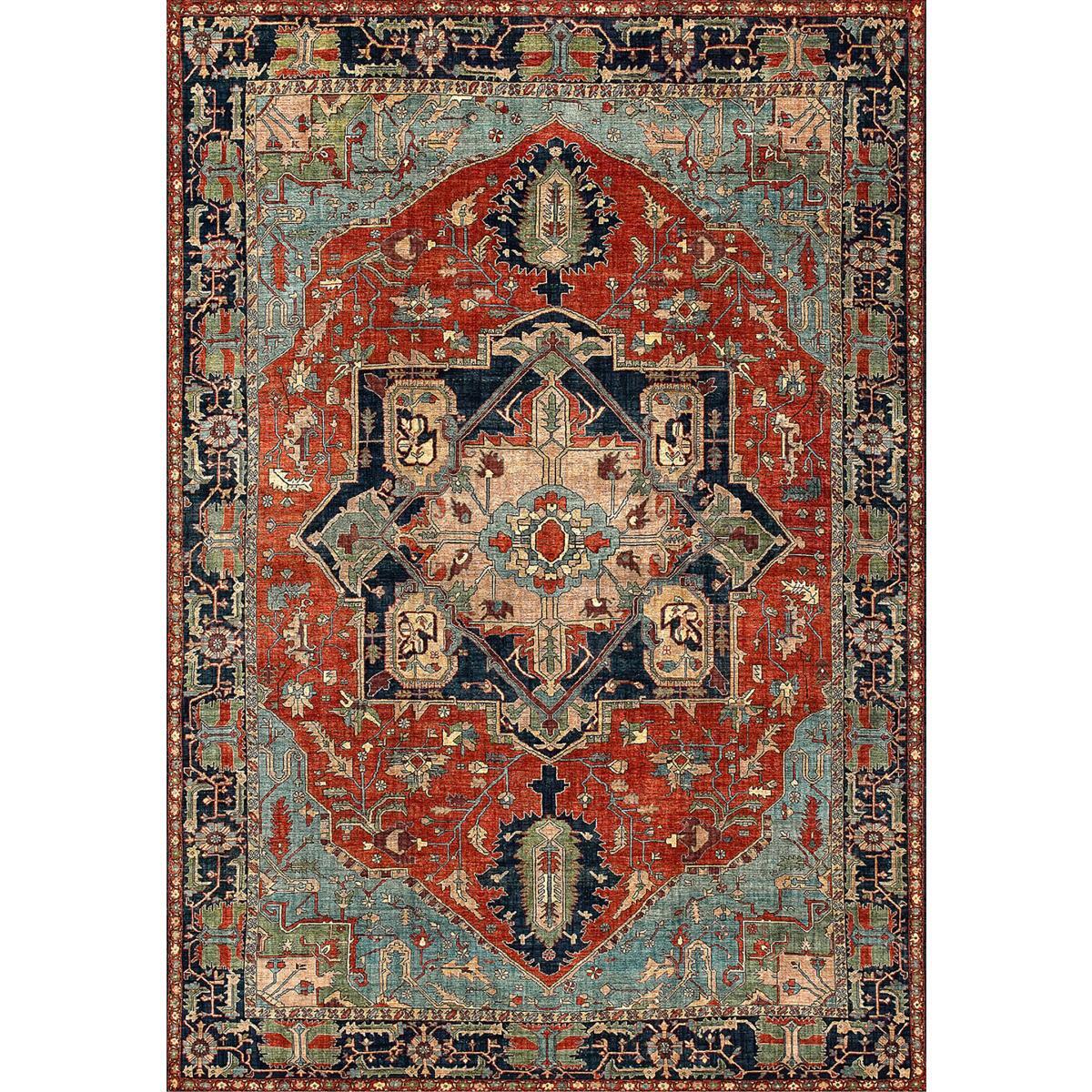 Tapis oriental tissé motif ancestral VEFU