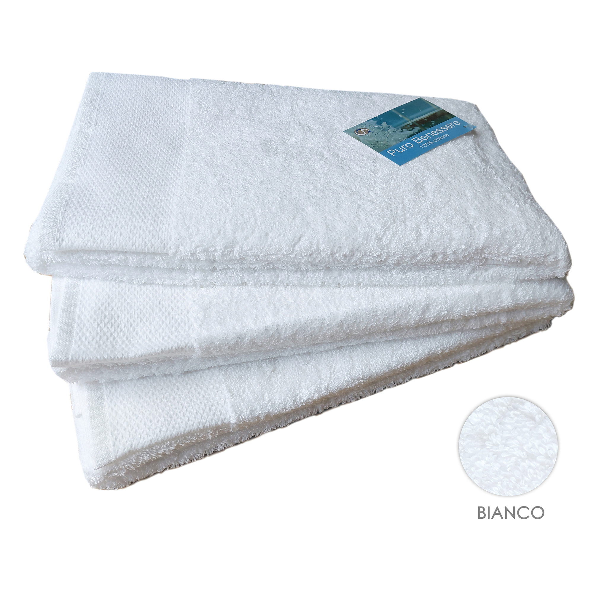 Set salvietta 3 pezzi 60x110 cm bianco