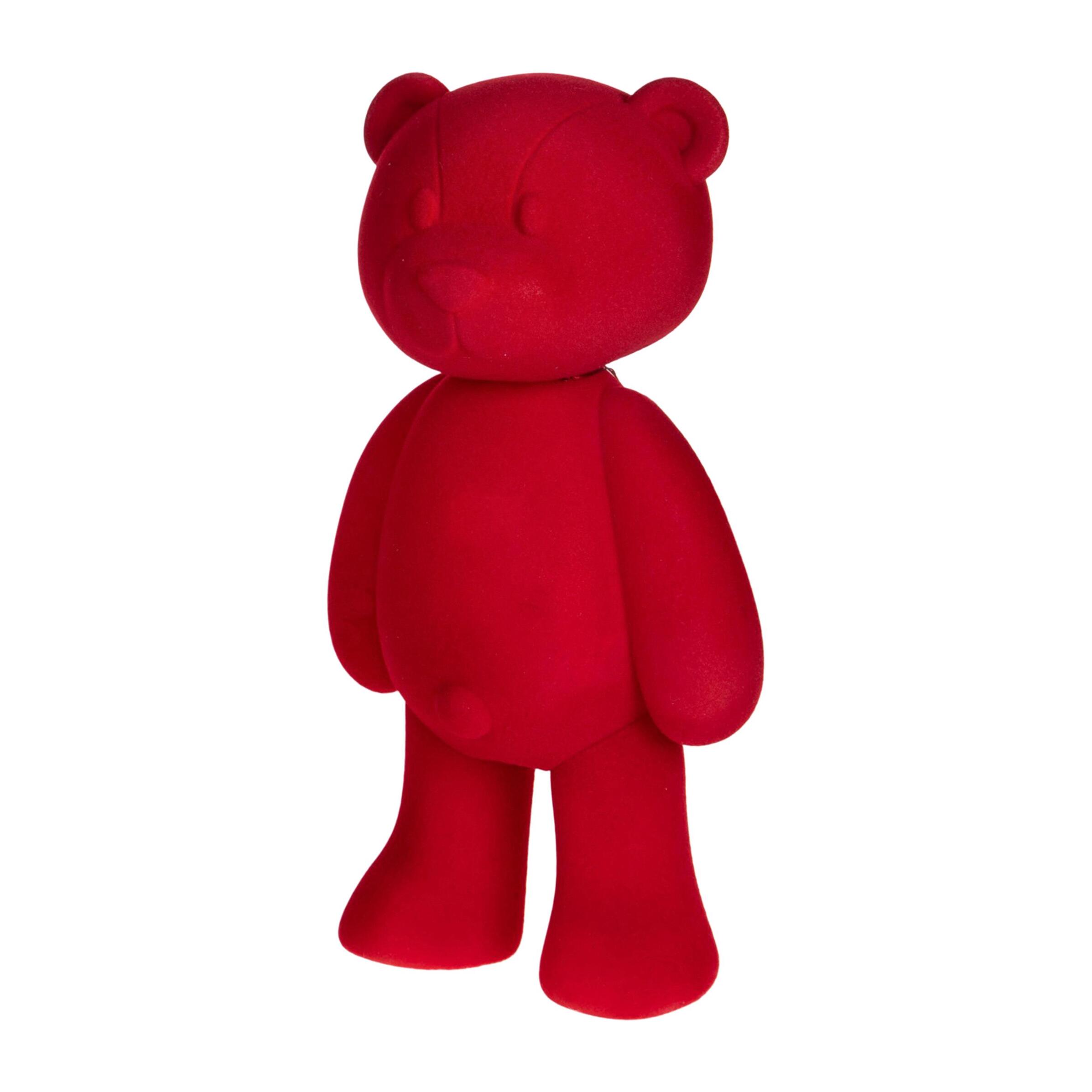 Orso natale velvet h - Pezzi 1 - ROSSO - Bianchi Dino SpA