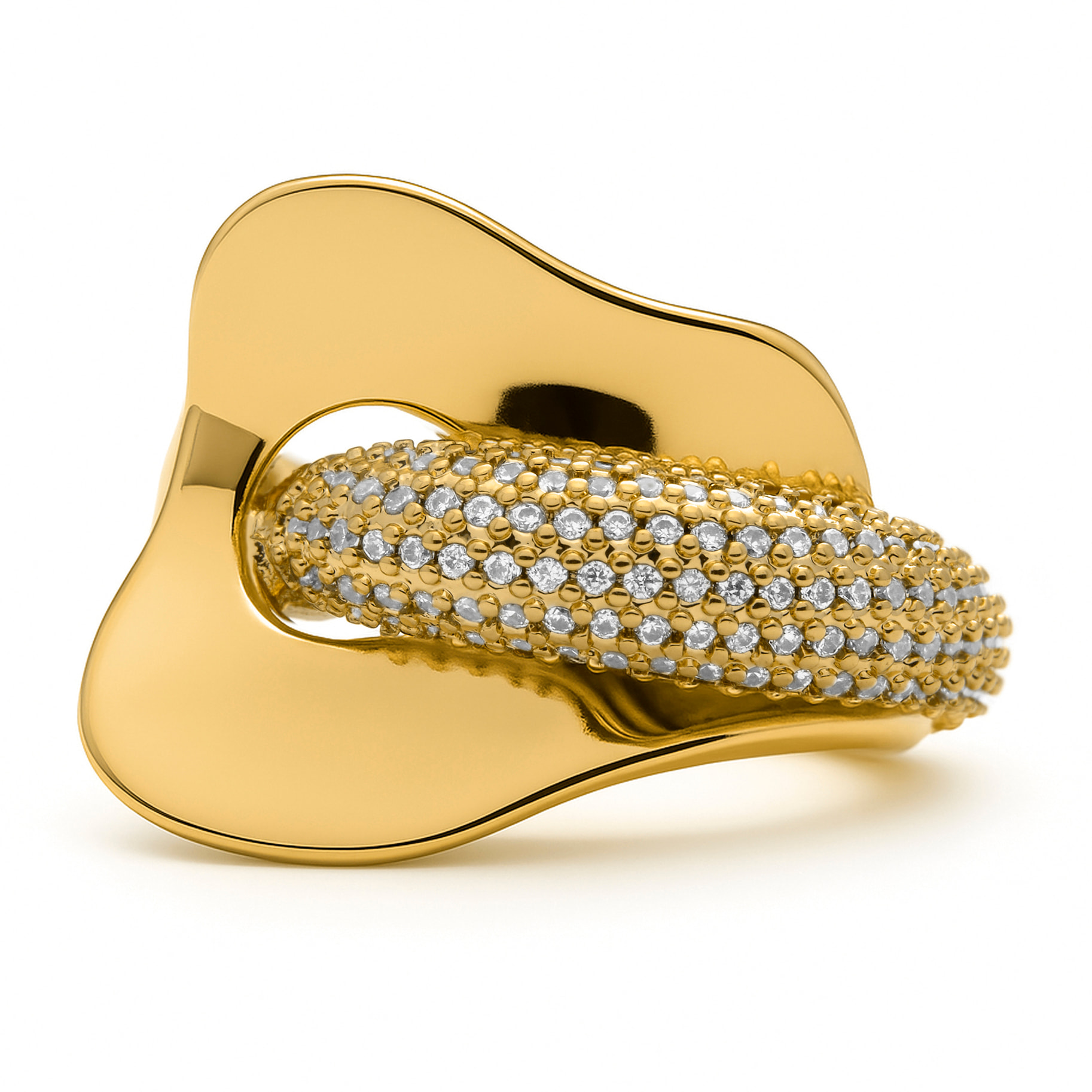 Anillo Lefri acabado oro amarillo 18k