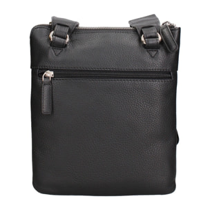 Borsa a tracolla da uomo Made in Italy - Modello Nerian - 100% pelle - 24.5 x 21.0 x 4.0 cm