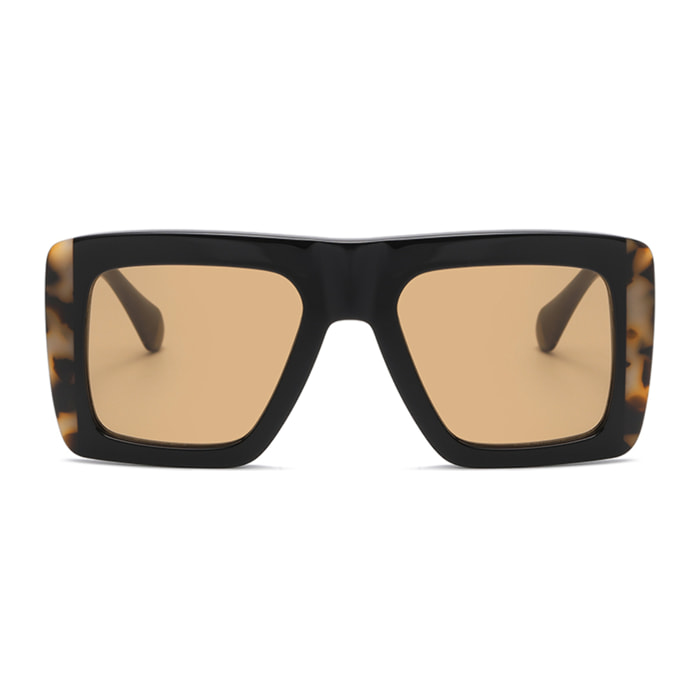 Gafas OCEAN modelo Corniche en color Montura negra brillante y marrón demy con lentes marrones