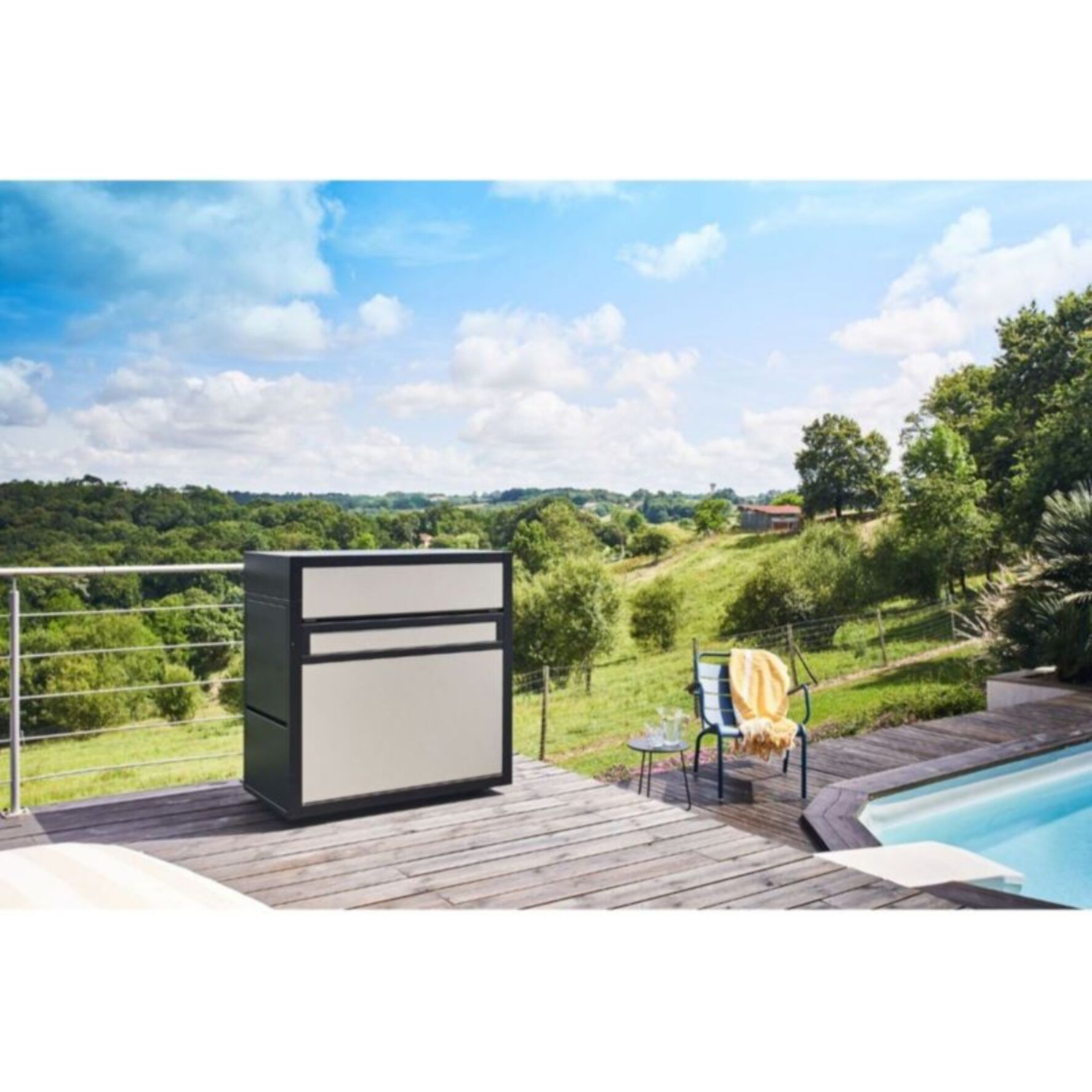 Chariot Plancha FORGE ADOUR CH PAF75NG Acier Noir/Gris