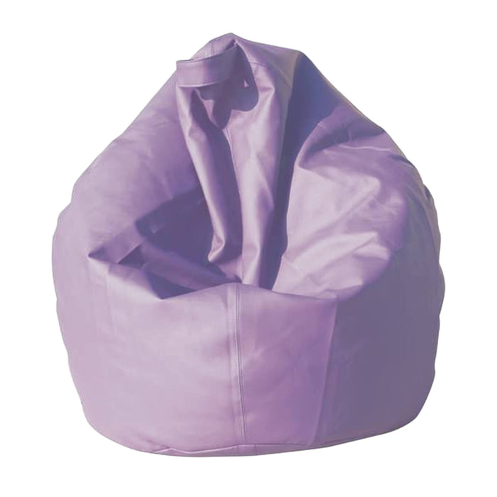 Pouf Azelia, Poltrona multiuso, Poltroncina sacco, Pouf poggiapiedi, Made in Italy, 70x70 h110 cm, Lilla