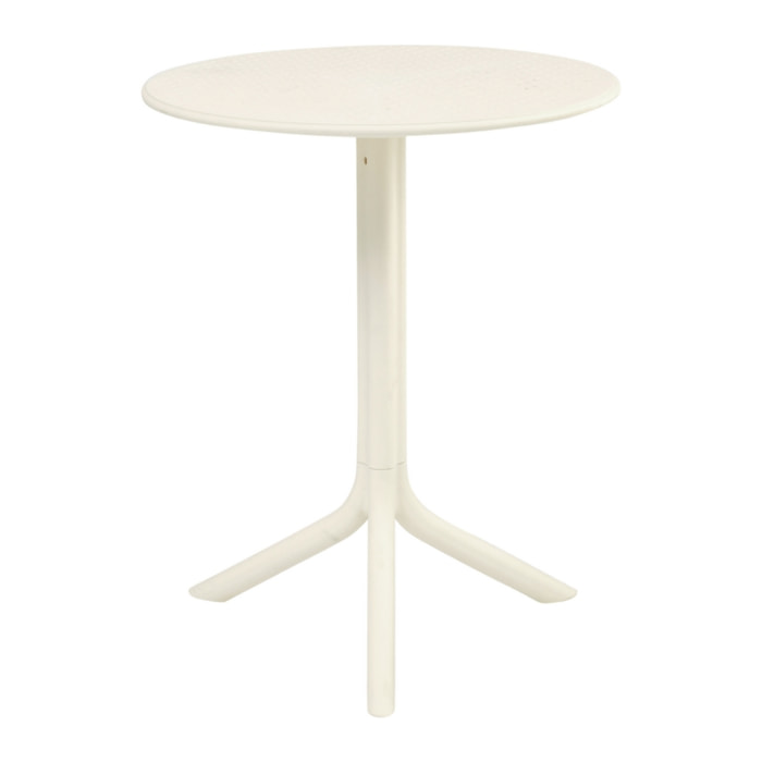 Tavolo alto da esterno in polipropilene 60x60x75cm bianco – Coimbra