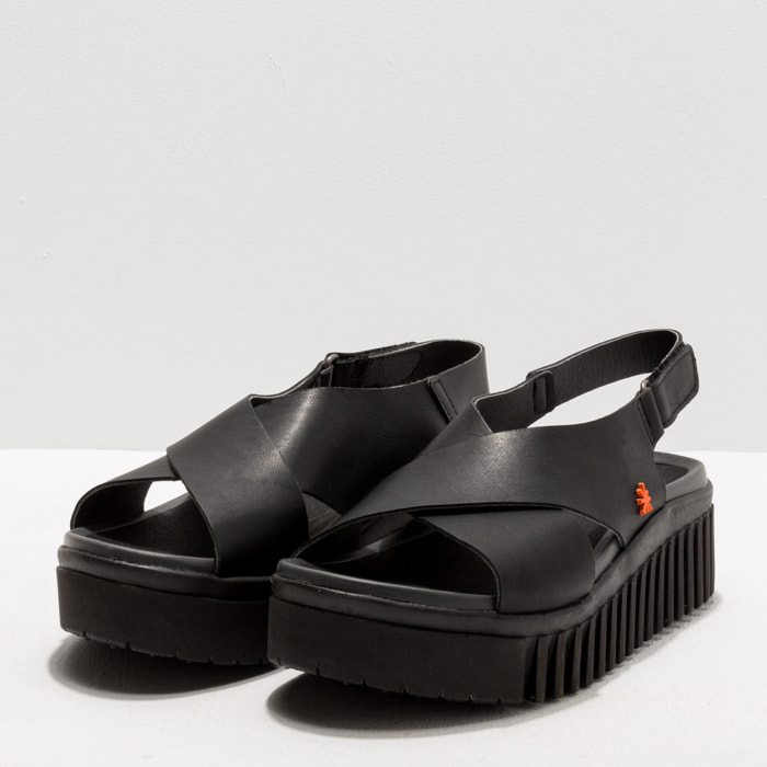 Sandalia de cuña 1574 NAPPA BLACK/BRIGHTON color Black