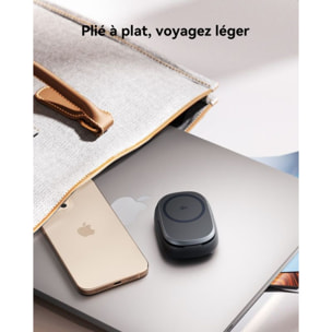 Station de charge INIU 15W Stand MagPro pliable USB-C /Qi2 Noir