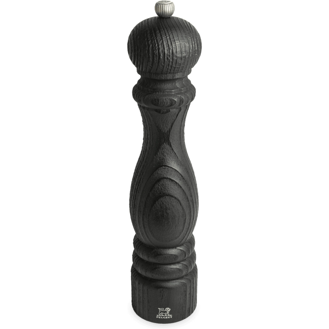 Moulin à sel manuel en bois upcyclé, noir, 30 cm - 12in Paris Nature Black
