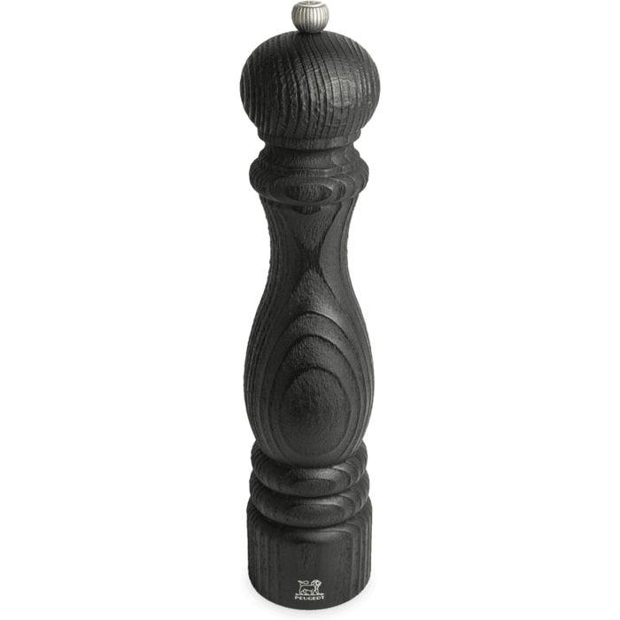 Moulin à sel manuel en bois upcyclé, noir, 30 cm - 12in Paris Nature Black