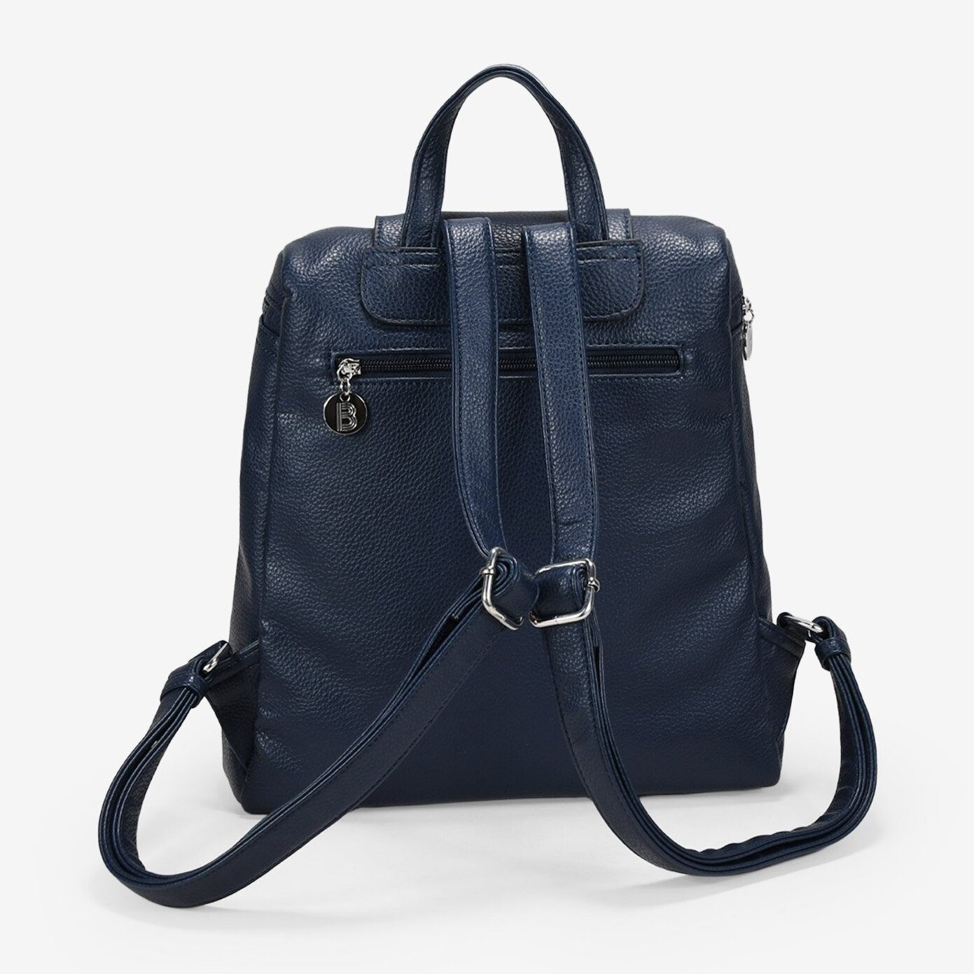 Mochila azul con solapa