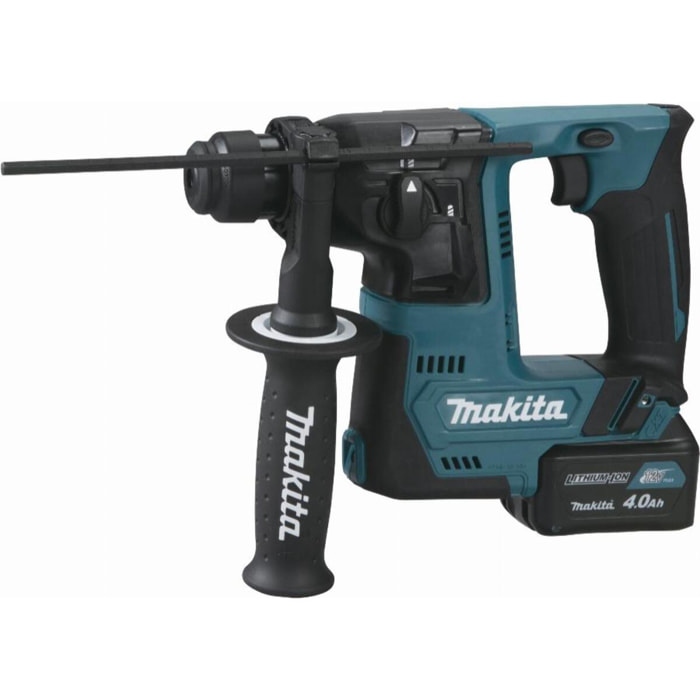 Taladro SDS-Plus 12 V CXT Li-Ion 4 Ah 14 mm MAKITA - 2 baterías, cargador, maletín - HR140DSMJ