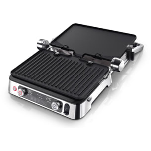 Grille-viande BRAUN CG9160 inox 2 zones de cuissson, plaques amovible, sonde, 37x23 cm