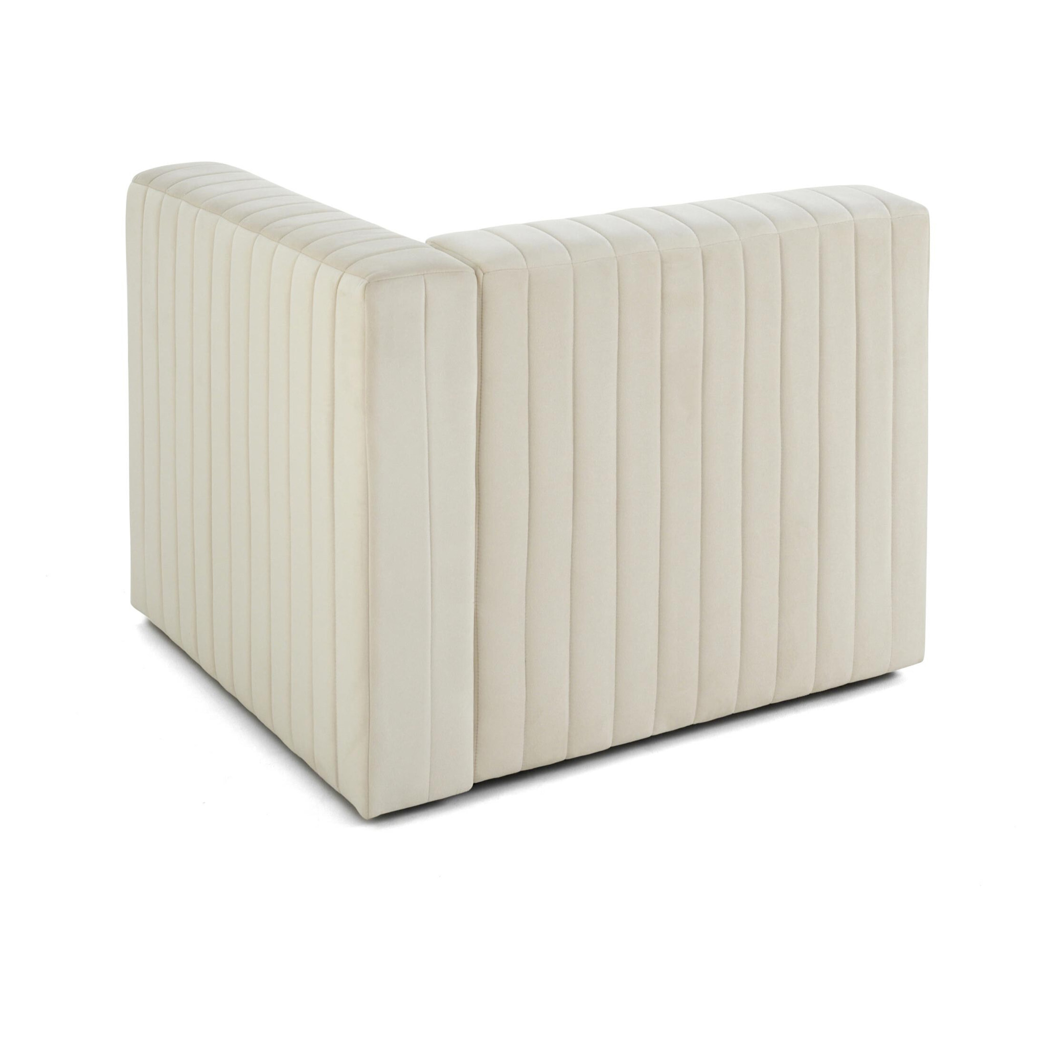 Nova - module d'assise droit - en velours - Beige