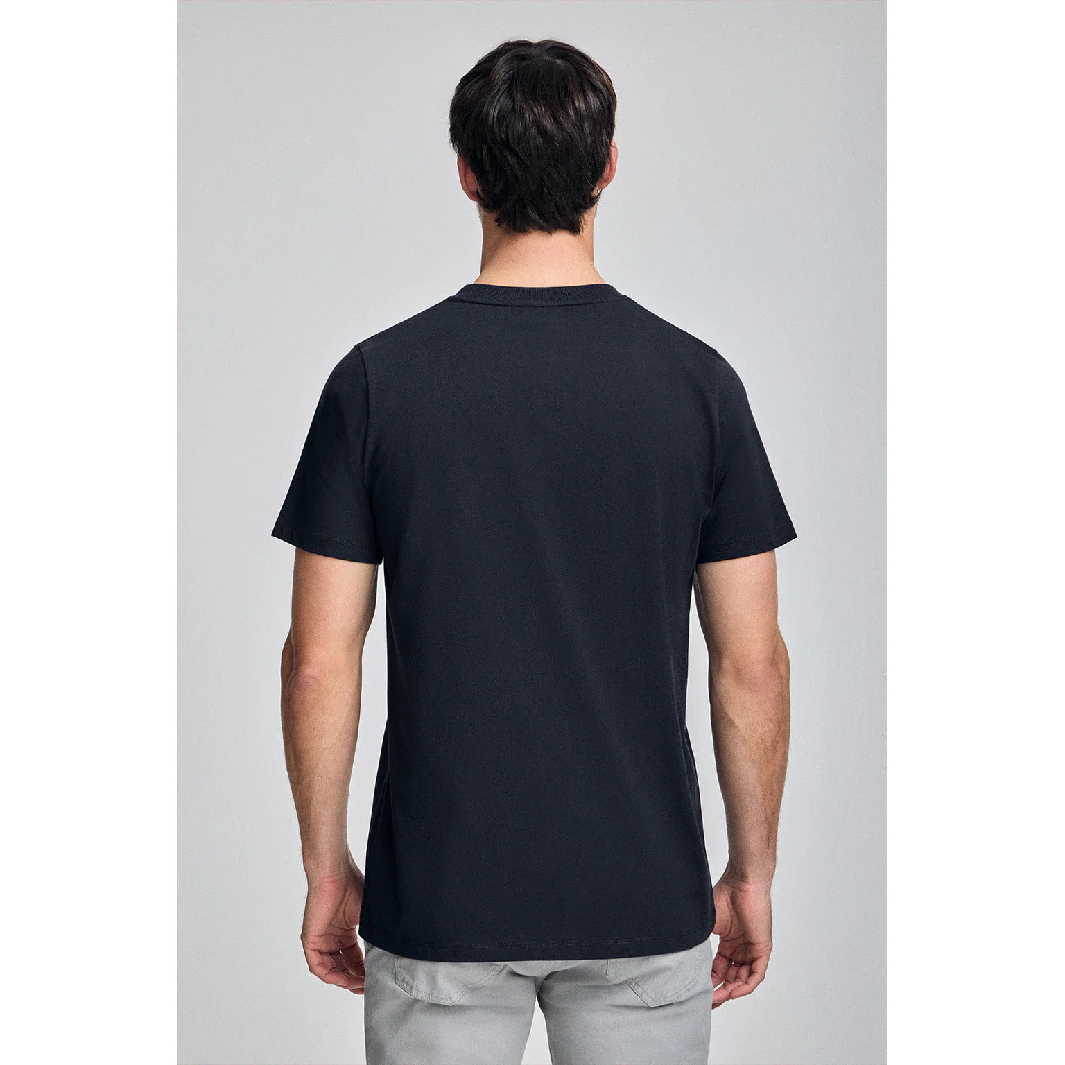 Camiseta azul marino con cuello redondo y bordado Rigby Go