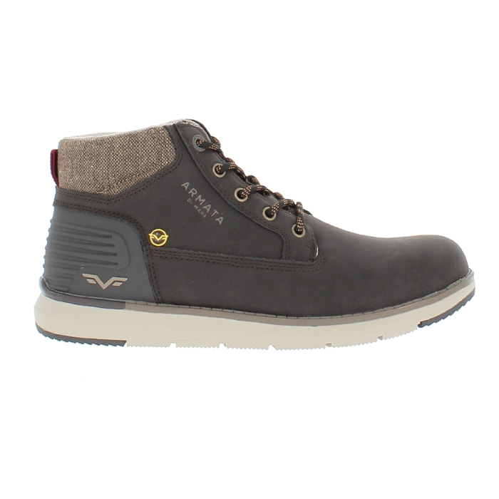 Armata di Mare Scarpe Uomo Stivaletti Casual Stringati con Soletta Rimovibile in Memory Foam AMU W23M404 Chocolate