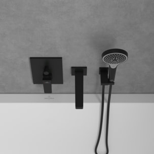 Mitigeur mécanique encastré avec inverseur Architectura Square Noir mat