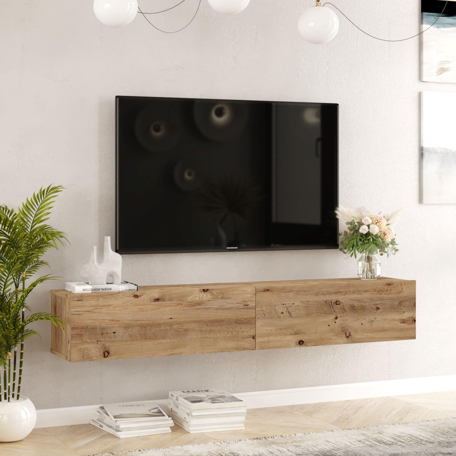 Mueble Elegante Tv Futura 2 Puertas