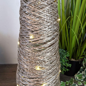 arbol en forma de cono con 40 luces led blanco cálido 20x20x76,5cm
