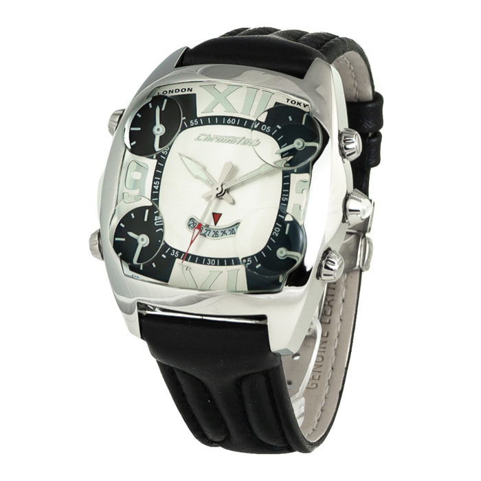 Reloj Chronotech CT7677M-11 Hombre Analogico Cuarzo con Correa de Piel