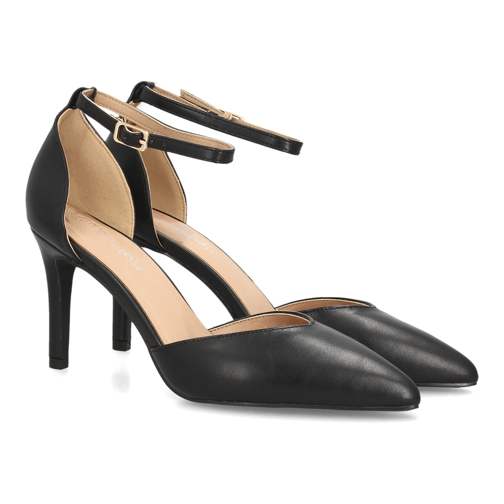 Zapatos elegantes de tacón fino para mujer.