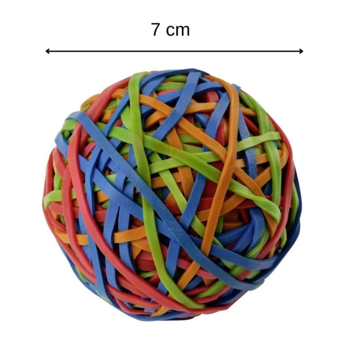 Boule de 190 élastiques multicolores pour le rangement de la cuisine et du bureau Fackelmann Tecno