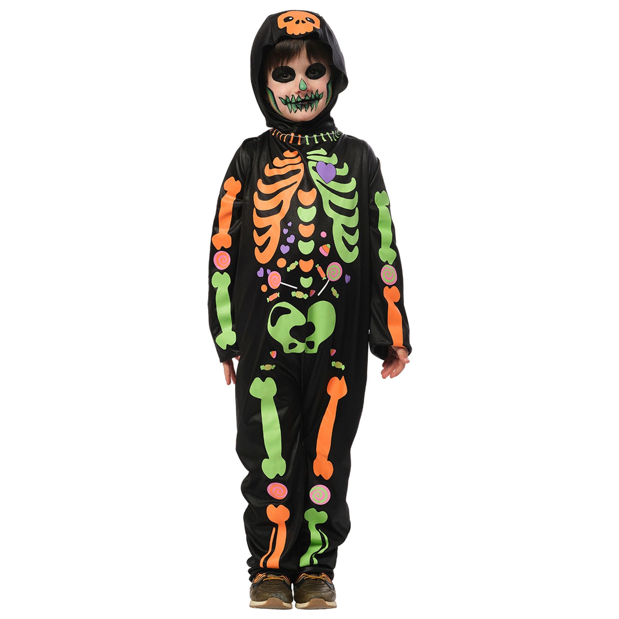 DISFRAZ ESQUELETO CHUCHES BRILLANTE INF