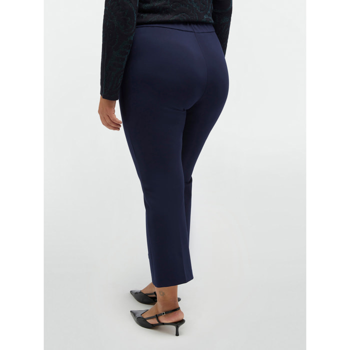 Fiorella Rubino - Pantalones kick flare de viscosa LENZING™ ECOVERO™ - Azul