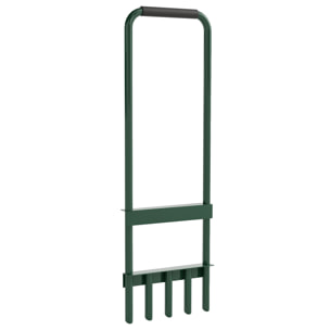 Aireador de Césped Manual, Aireador de 5 Púas Huecas con Mango Antideslizante, Herramienta de Perforación de Césped para Cuidado de Jardines y Patios, Verde Oscuro