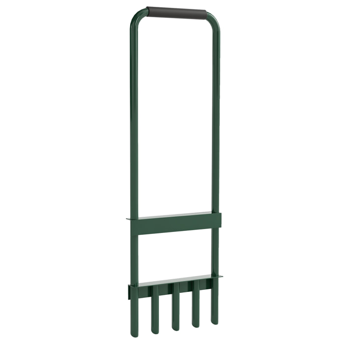 Aireador de Césped Manual, Aireador de 5 Púas Huecas con Mango Antideslizante, Herramienta de Perforación de Césped para Cuidado de Jardines y Patios, Verde Oscuro
