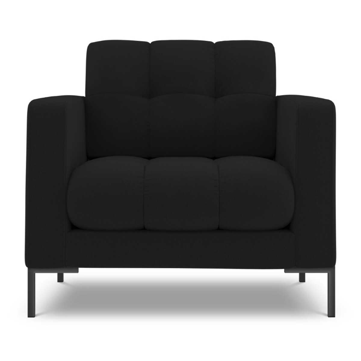 Fauteuil "Bali" en tissu structurel noir
