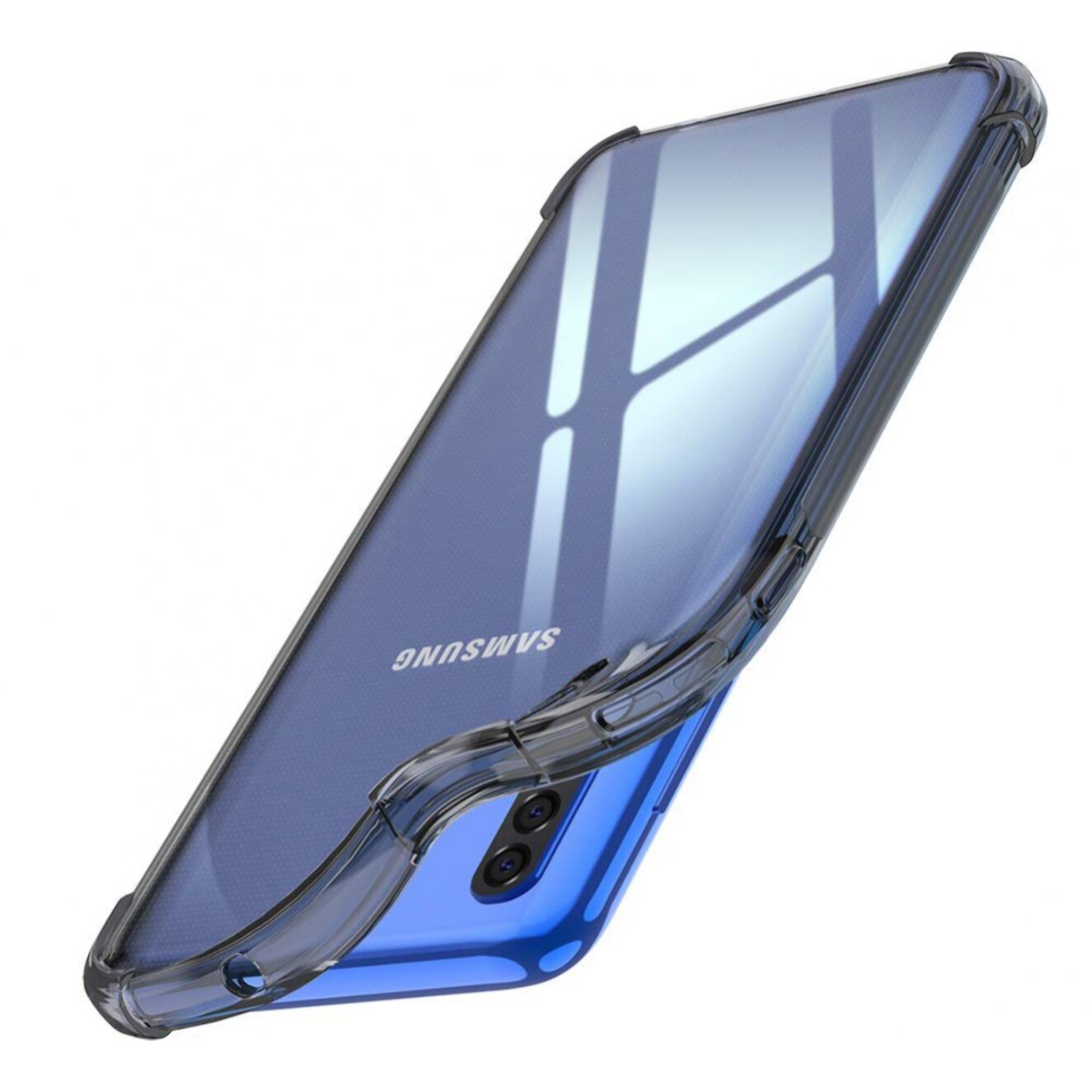 Coque Samsung Galaxy A50 Anti-Chocs avec Bords Renforcés en silicone Transparente