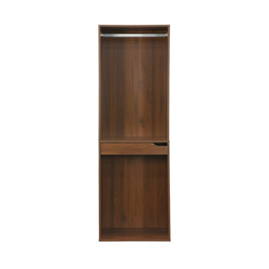 Module dressing avec penderie et porte-pantalons. noyer. panneaux stratifiés