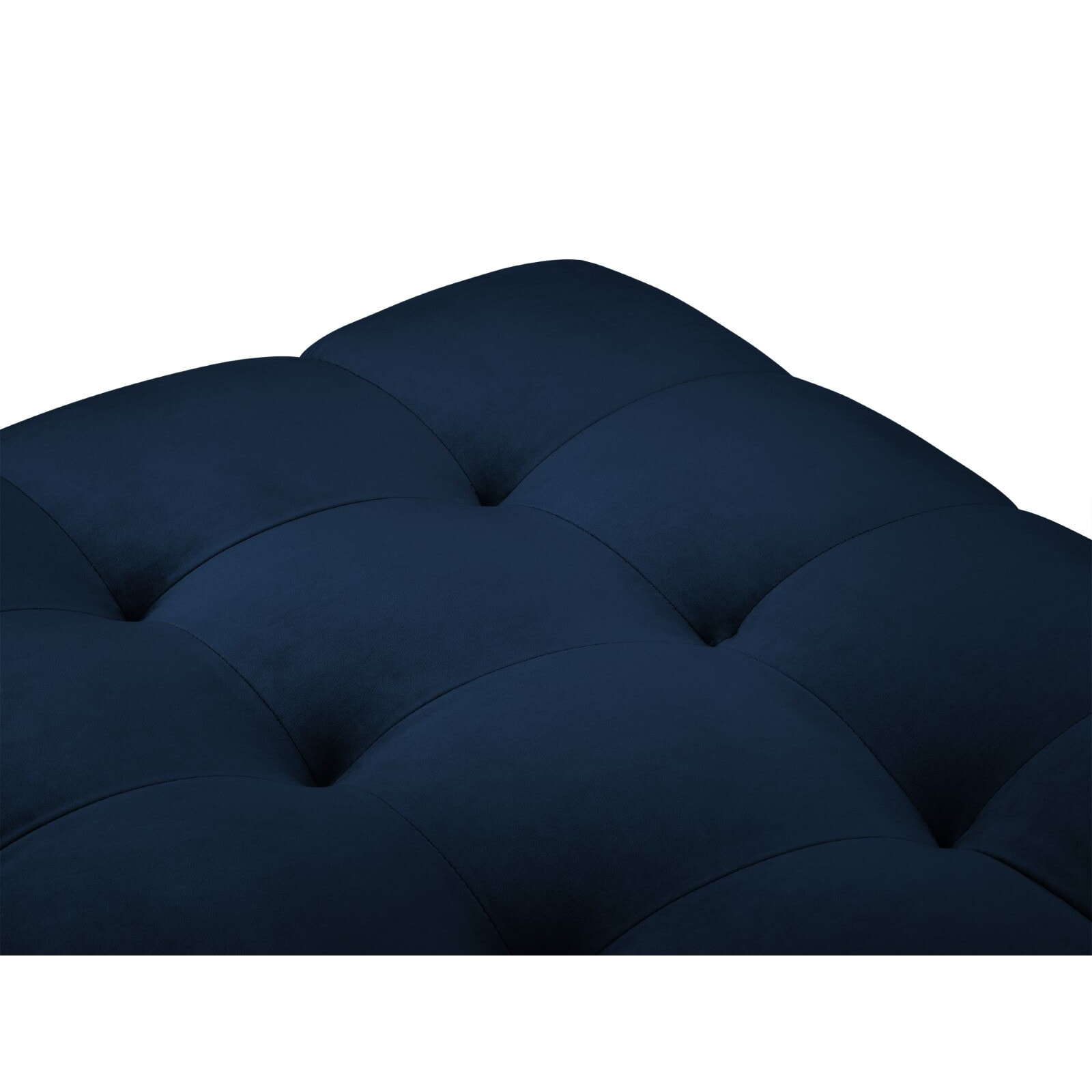 Pouf "Bali" en velours bleu roi