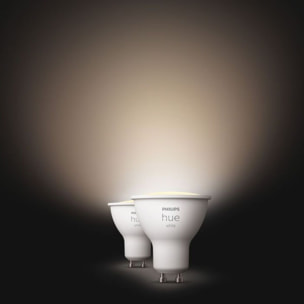 Ampoule LED connectée PHILIPS HUE GU10 White pack de 2