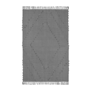 TAPIS EN COTON TISSE À LA  MAIN GRIS BLEUTE 120X180CM NOOS