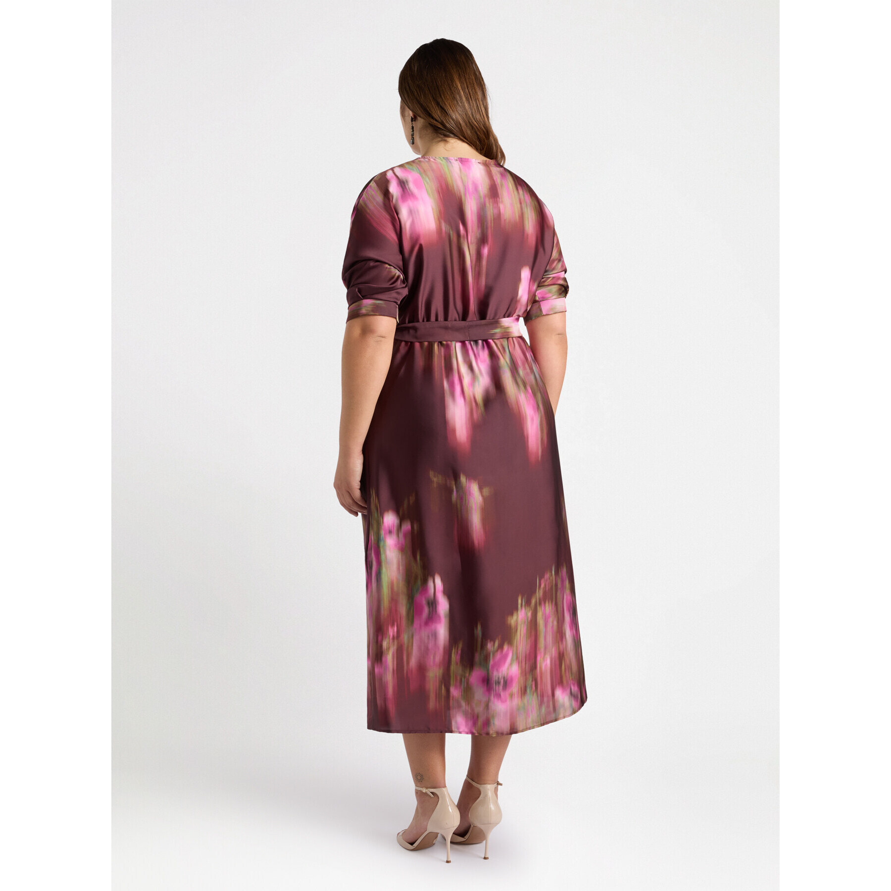 Fiorella Rubino - Vestito dalla stampa sfumata - Fucsia