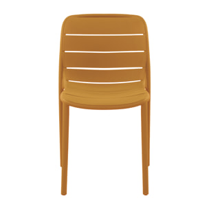 Set Da 4, Sedia Itaca In Polipropilene Ambra