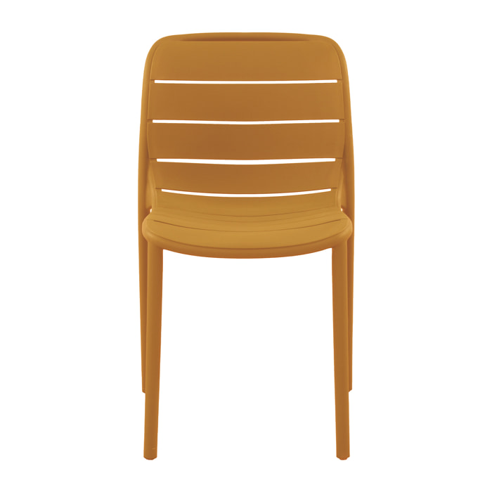 Set Da 4, Sedia Itaca In Polipropilene Ambra